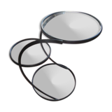 Metal selette and smoked glass by Yves Boutboul