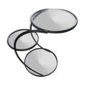 Metal selette and smoked glass by Yves Boutboul