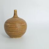 Scandinavian Modern Collectible Small Spherical Stoneware Vase by Gunnar Borg for  Höganäs Keramik