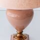 Pair of Salmon Pink Ceramic Table Lamps by Louis Drimmer, New Lampshades