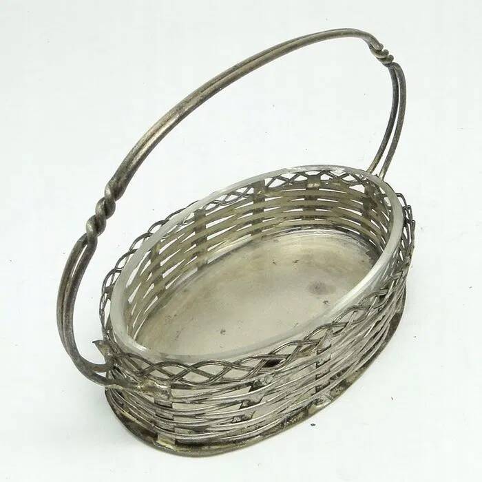 FU3 Toothpick Holder Like a Basket in Art Nouveau Style