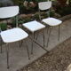 Lot of two formica chairs and a stool.vintage 60