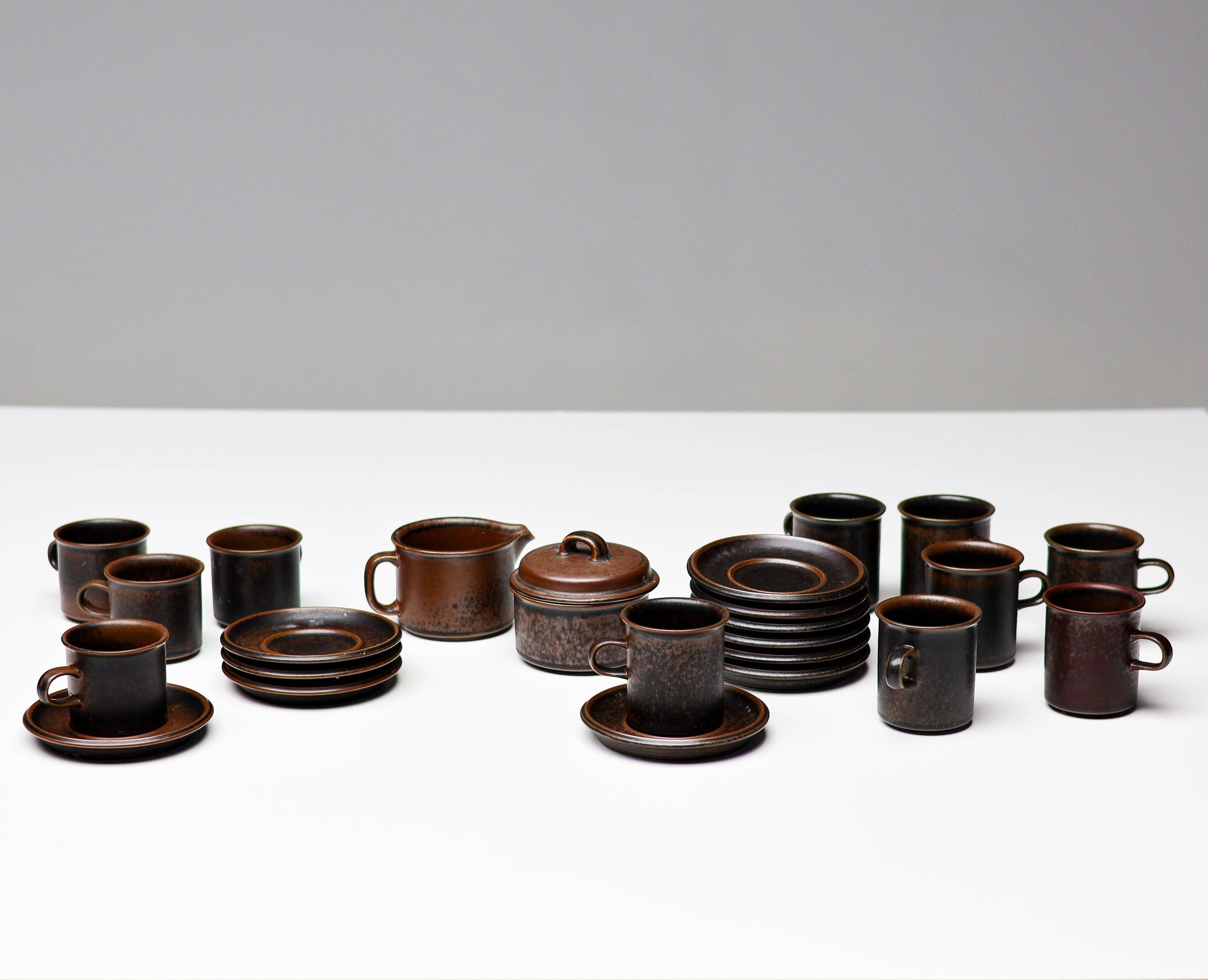 Set Arabia Ruska 24 pieces - 1970 Finnish Earth & Fire