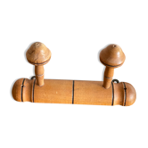 Wooden hook 2 bamboo style hooks