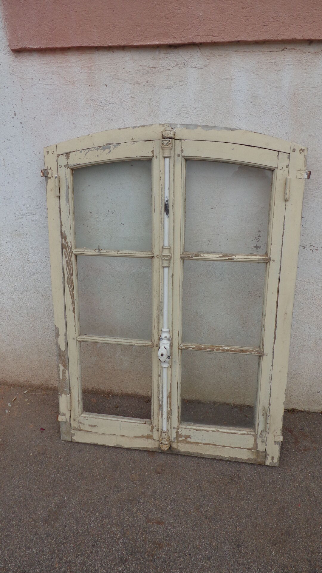 Arched window with its frame