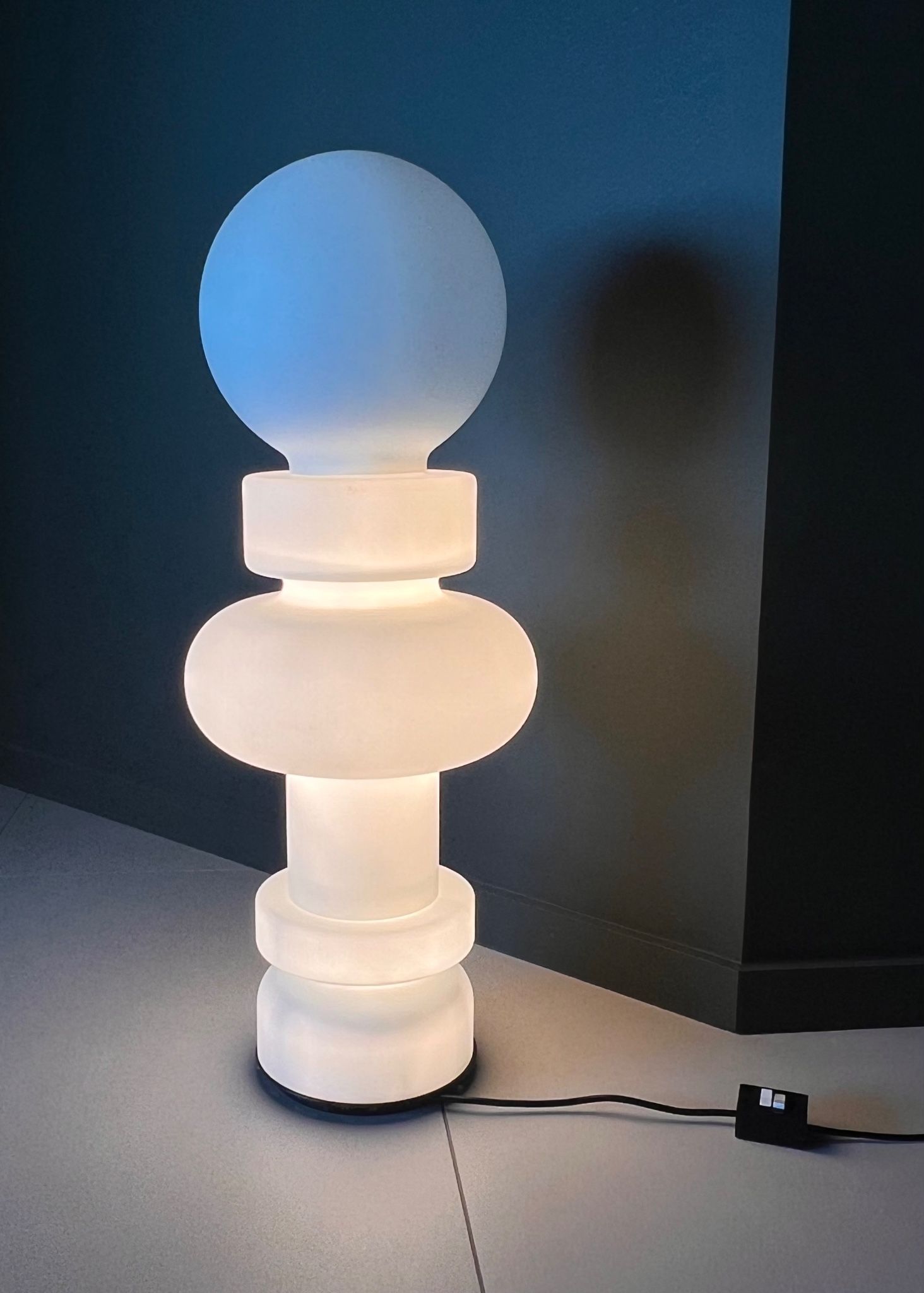 Sun lamp model 2490 RE by Bobo Piccoli for Fontana Arte, Italy 1968