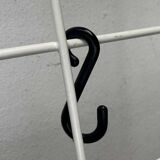 Minimalist white German mid-century coat rack with strings from the 1960s.