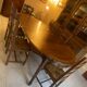 Table in solid cherry wood in Louis XV style.
