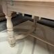 Solid oak farmhouse table with extensions.