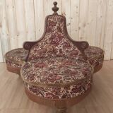 Old 3-seater terminal chair 19th century