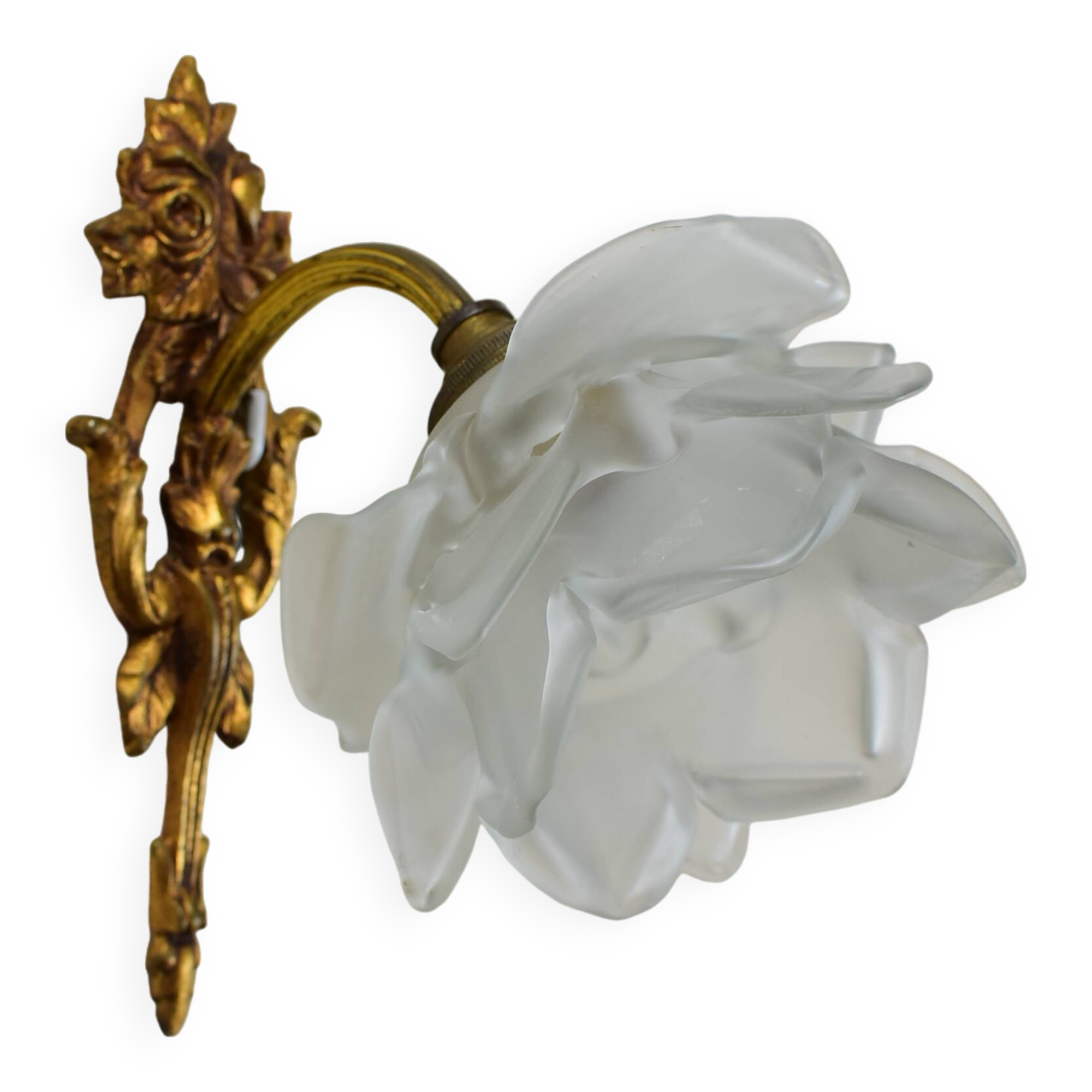 Glass paste flower applique