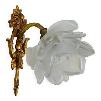 Glass paste flower applique