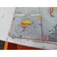 Laminated world map by P. Serryn 1972