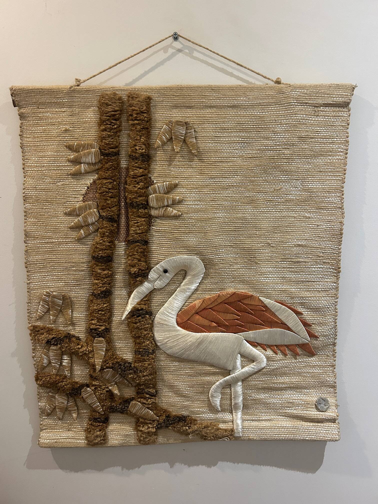 1970s tapestry in wool and silk