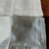 Série de huit serviettes de table coton granité blanc jours 27 X 29 cm