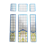Fenêtre a imposte en vitrail Art Déco vers 1900 XX siècle