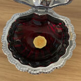 Old chrome shell butter dish