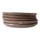 handmade ceramic dessert service in pyrite beige stoneware, France 1950