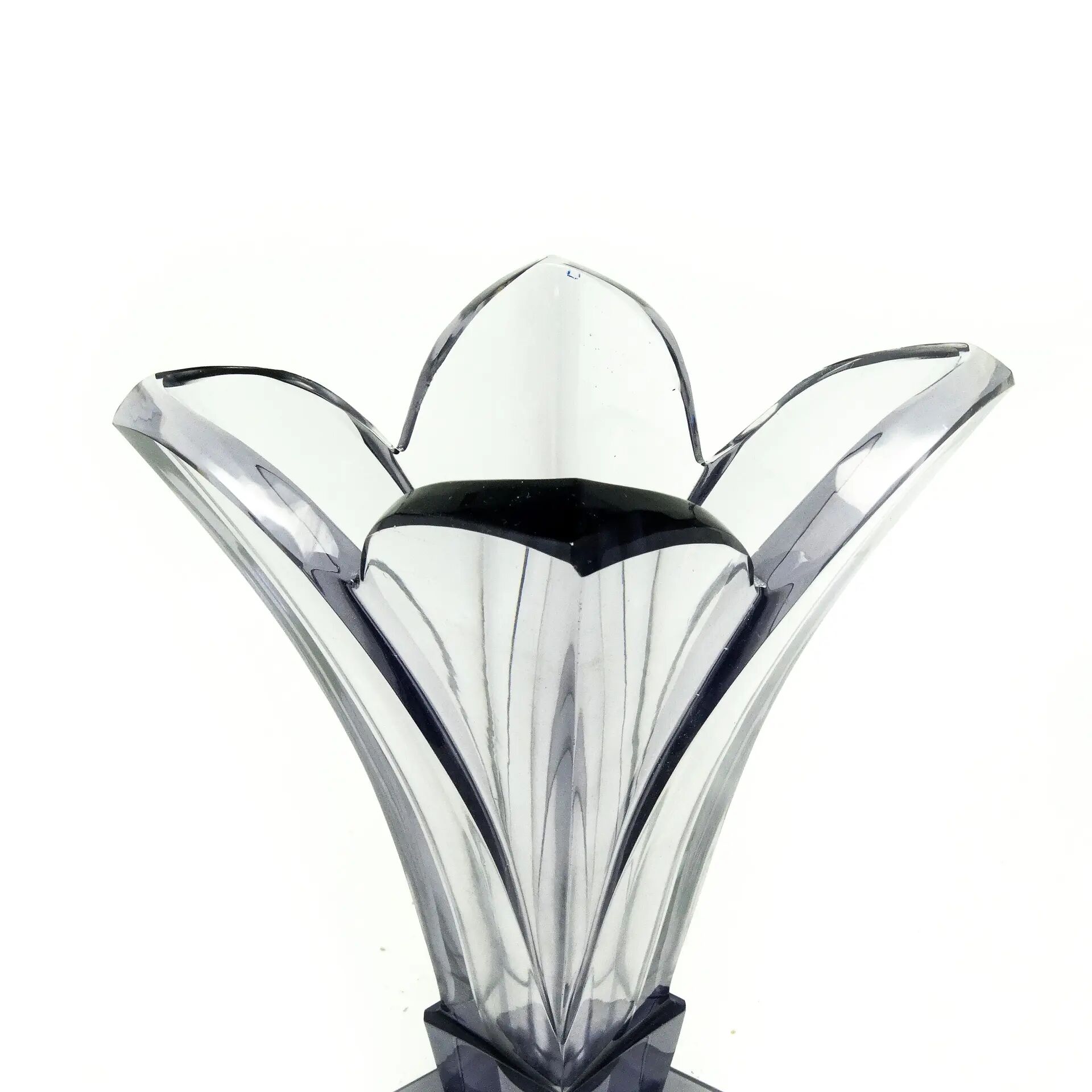 Art Deco vase, crystal, Moser, Czechoslovakia, 1930s