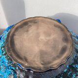 Glacier ennamel tureen vintage turquoise blue 1960 / cyclops varnished earthenware by Charles Cart