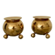 Pair of mid-century Swedish brass candle holders