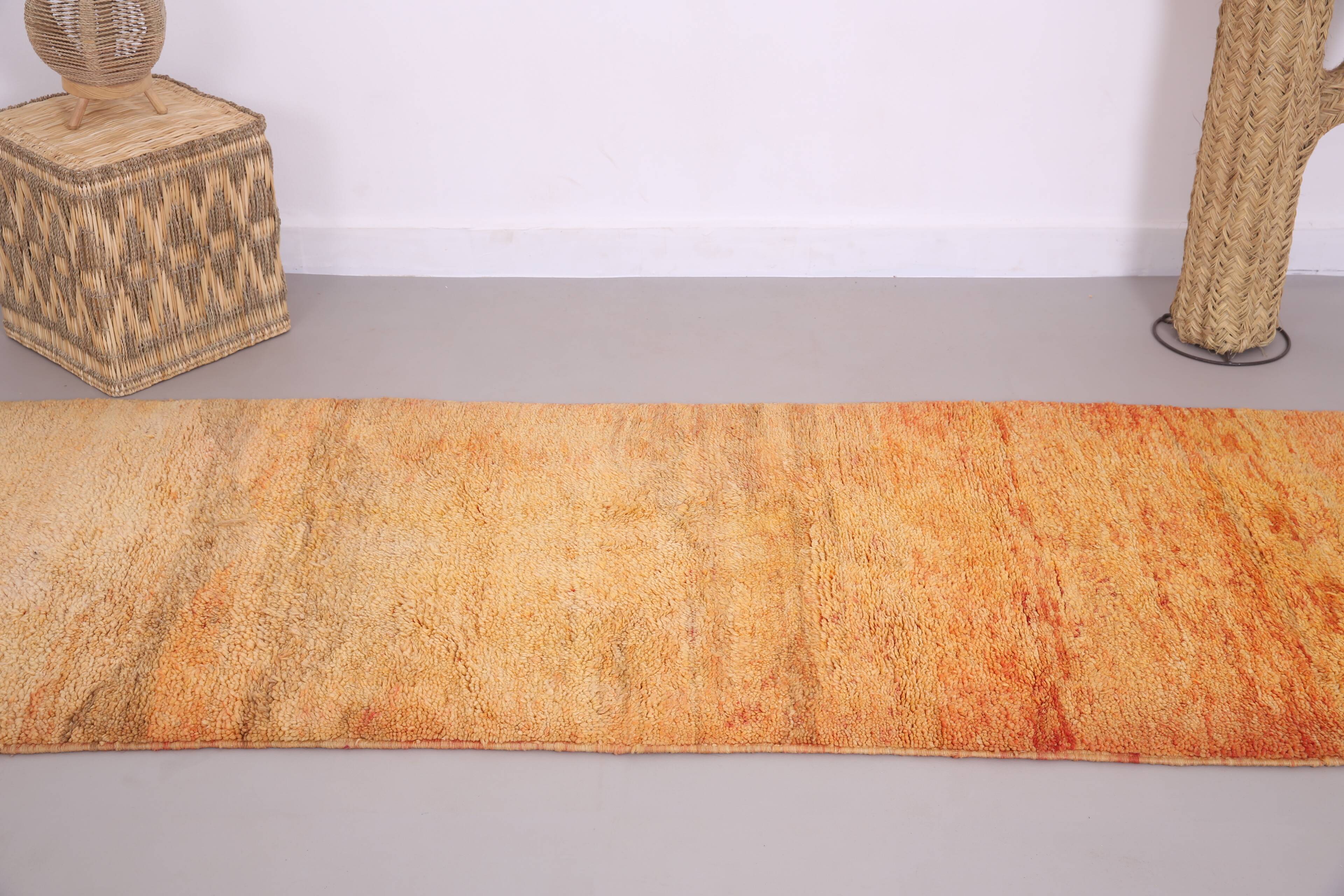 Vintage Moroccan Runner Rug 91 x 292 cm - Orange Runner Rug - Berber Rug