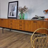 Scandinavian teak and metal sideboard