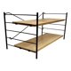 Étagère modulable métal et bois design scandinave 1960.