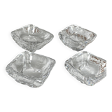 4 individual salt cellars in Daum Crystal, France