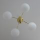 Elegant Gold Vintage Chandelier Mid Century Hollywood Regency Hanging Lamp