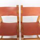 Set de 6 chaises en orme et cuir édition Maison Regain