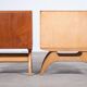 Teak Bedside Tables with Oak Frame, Denmark, 1960s, Set of 2