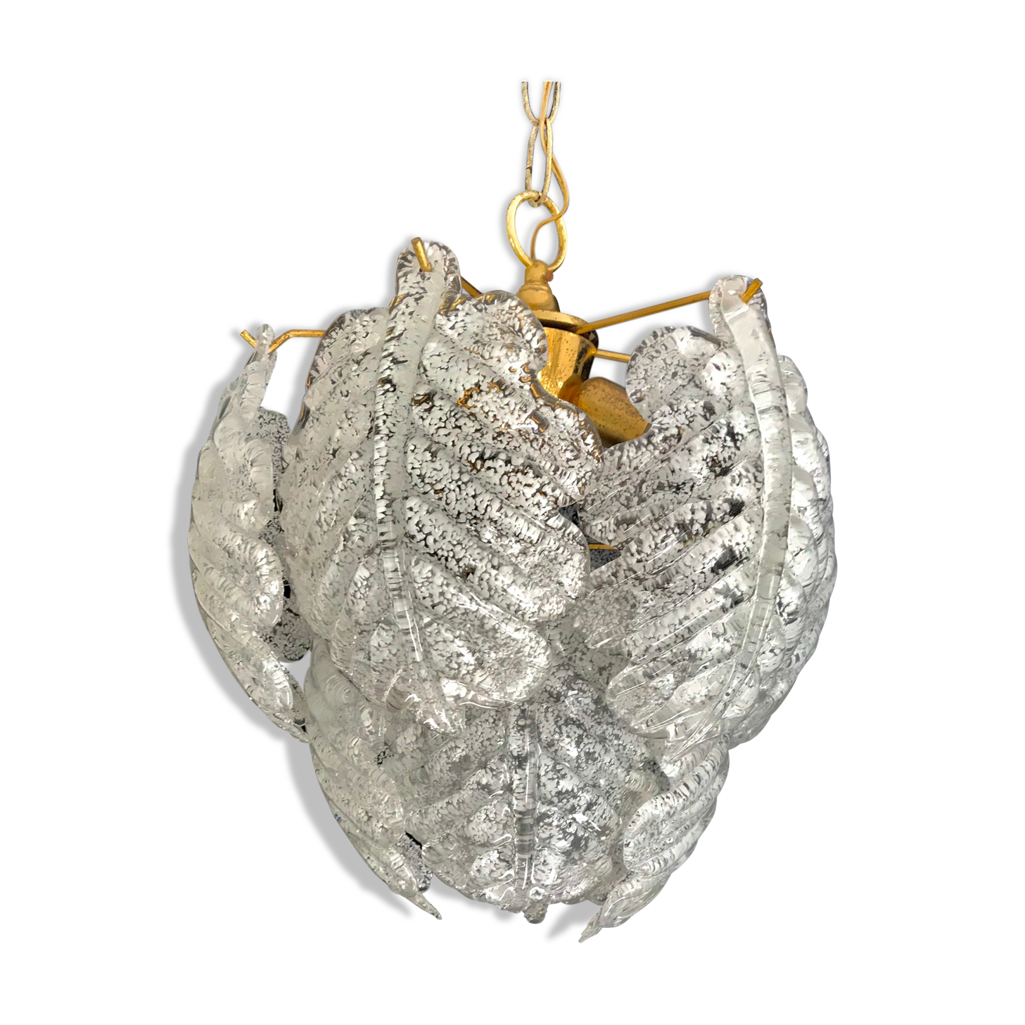 Lustre Mazzega en feuille ice frost