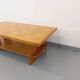 Vintage solid oak coffee table from the 70s 80s Perriand Regain Chapo style