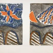 LOUTTRE B, 1926-2012. The bridge. Carborundum engraving.