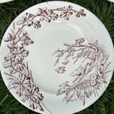 Set of 12 earthenware dinner plates, Hunting pattern