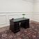 Classic English Desk Green Leather Inlay