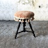 Piano stool in black lacquer tripod Napoleon III