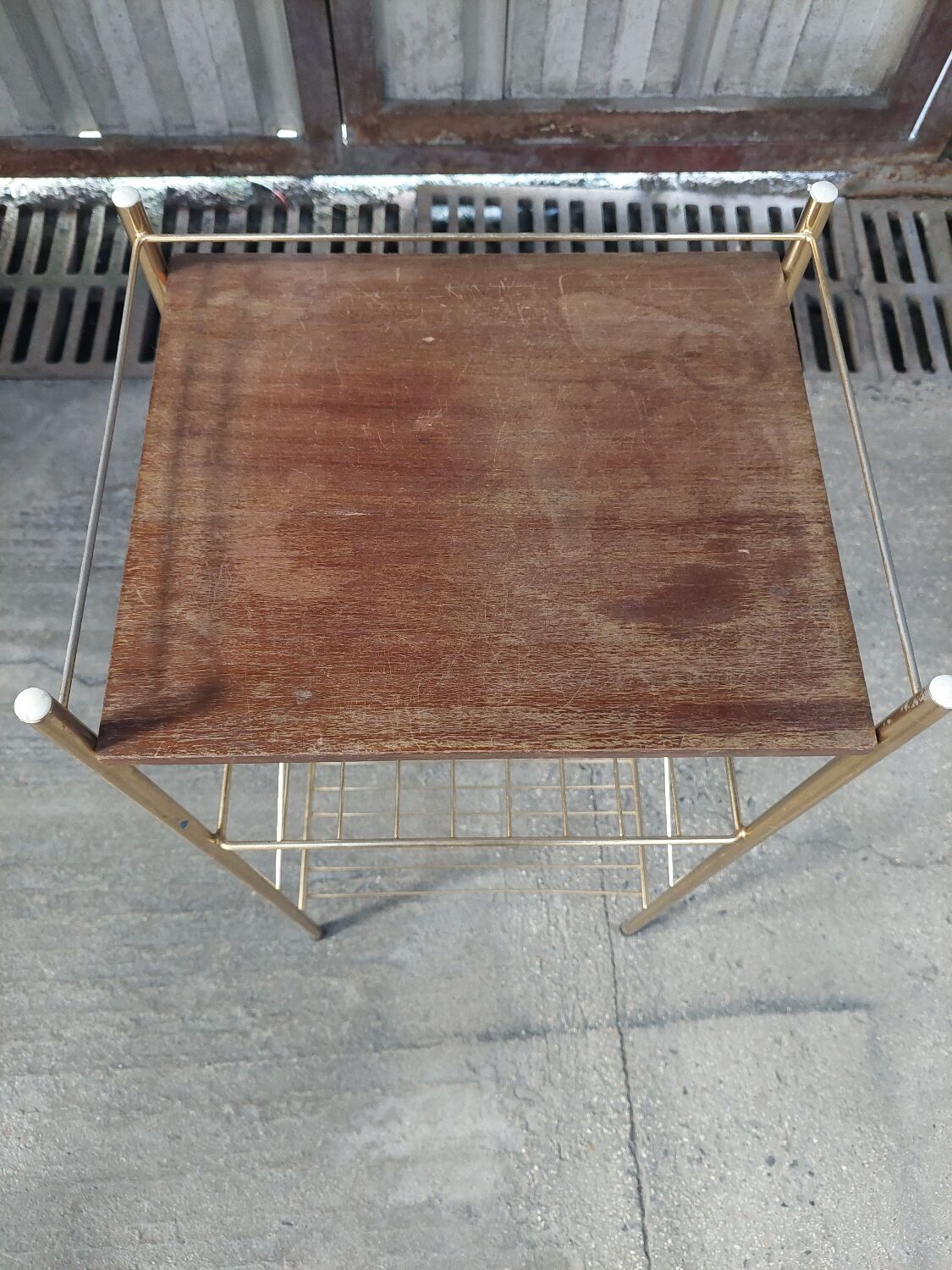 Gilded metal side table