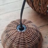 Wicker ball pendant light 1960