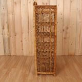 Braided rattan flooring from the 1960s