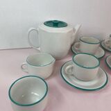 Service blanc et vert vintage