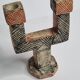 Ethnic candle holder with two branches, Moroccan handicrafts, 18 cm