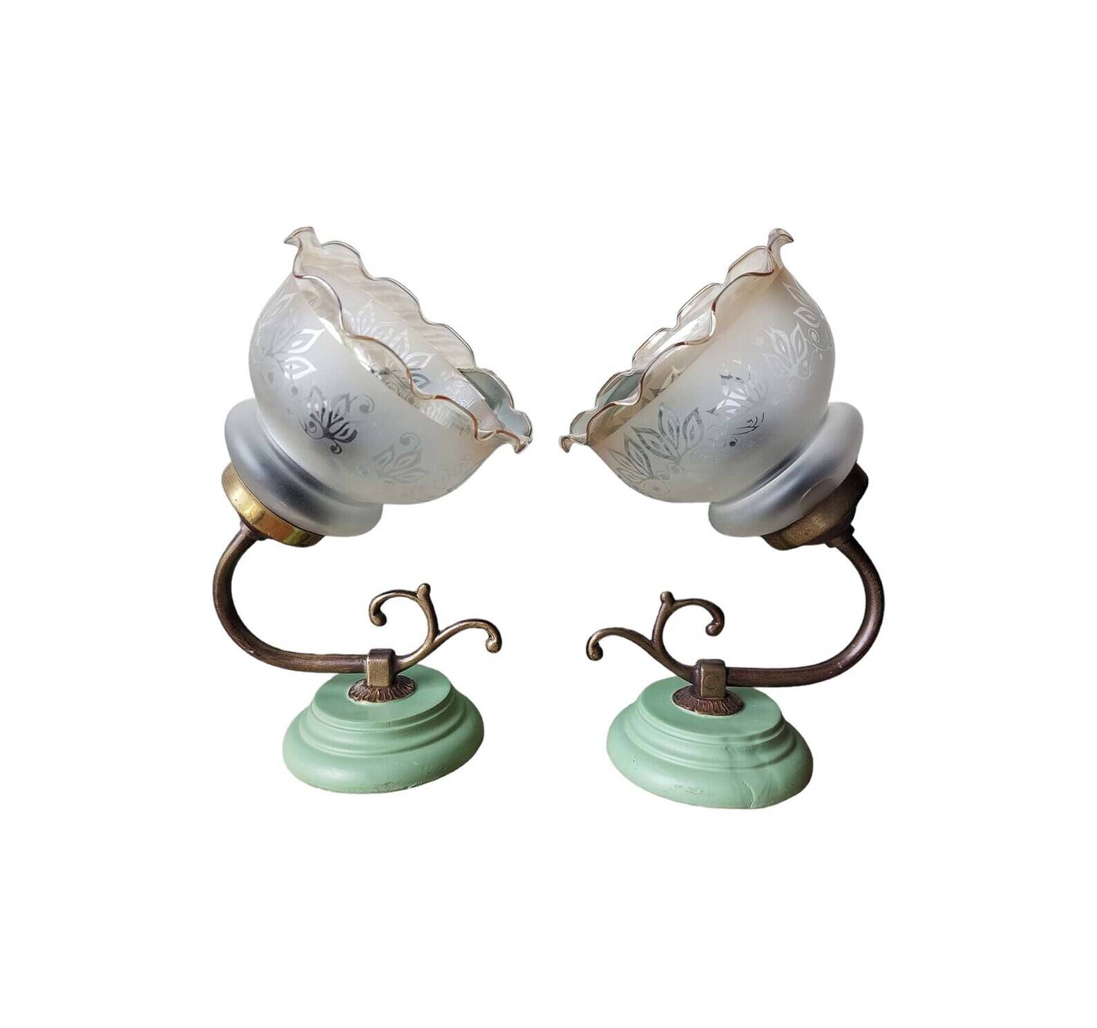 Set of 2 old wall lights