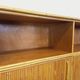 Vintage rattan and light wood storage unit from the 60s