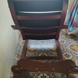 Scandinavian armchair in black leather