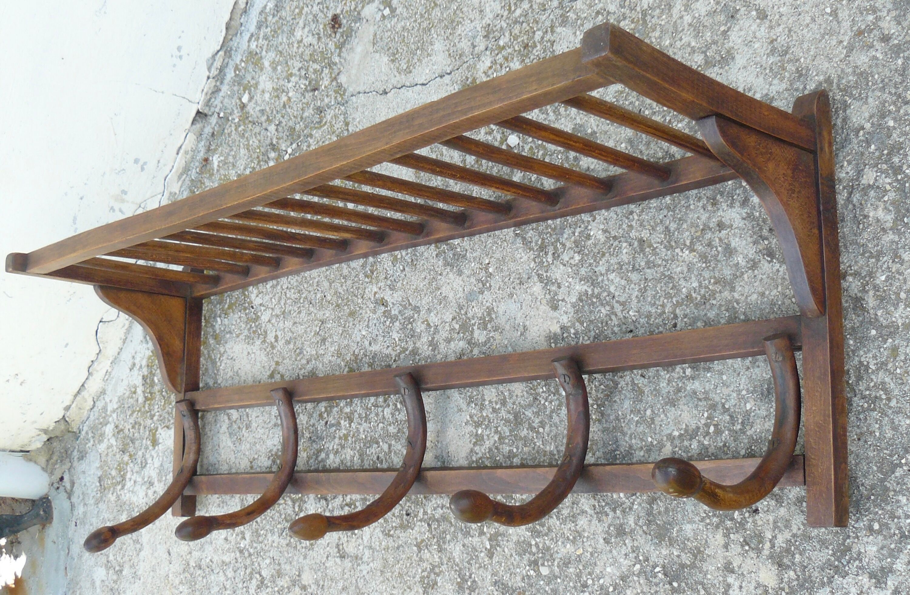 Shelf coat rack vintage hat holder 1940-50