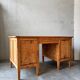 Antique solid oak desk, sandblasted and waxed.