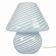 Murano glass lamp in the shape of a mushroom made using the swirling technique of mouth blown glass.