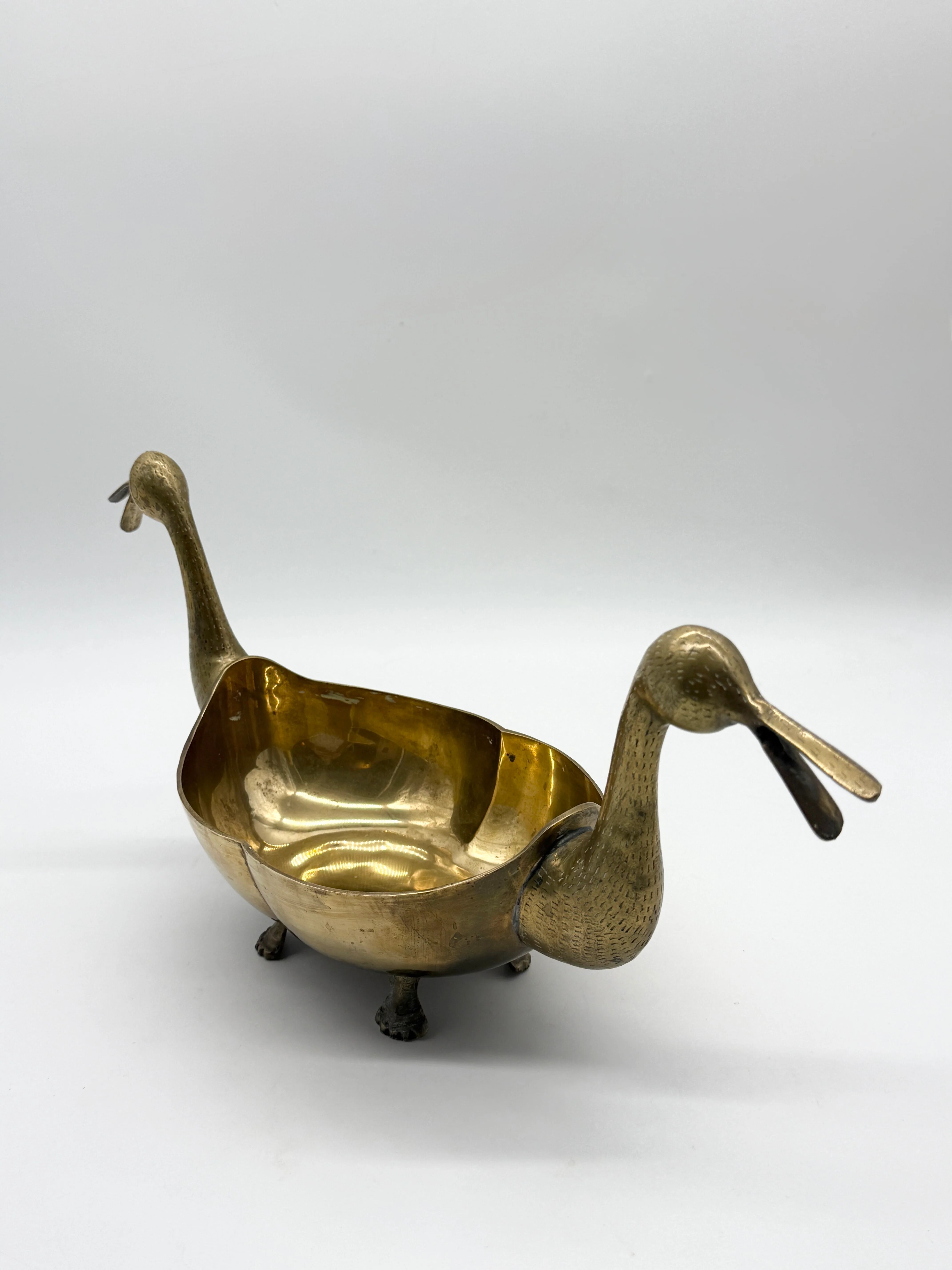 Table centre "ducks" in brass – circa 1950s